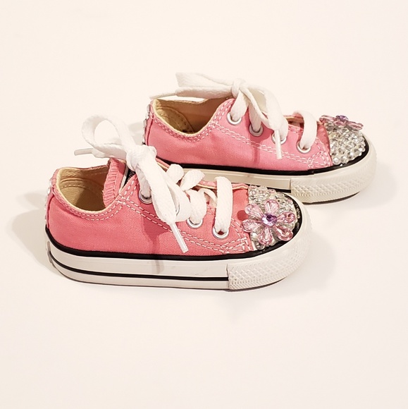 pink rhinestone converse